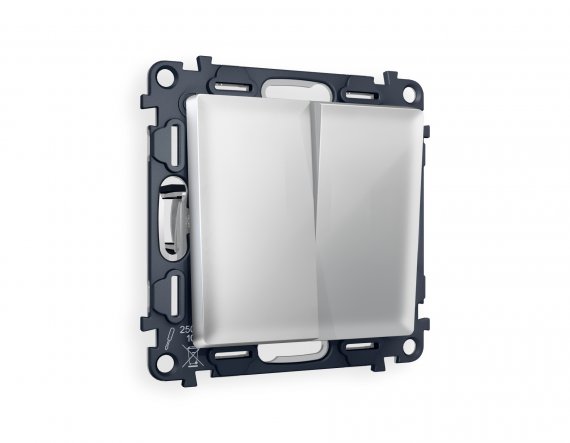 Фотография товара 'Ambrella MA403010 Комплект механизма 2-клавишного выключателя ALFA'