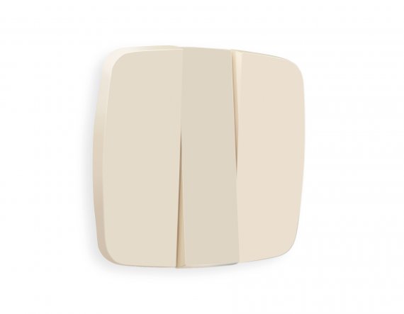 Фотография товара 'Ambrella OP3250 Лицевая панель OMEGA (Бежевый матовый) для 3-клавишных выключателей'