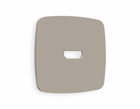 Фотография товара 'Ambrella OP3740 Лицевая панель OMEGA (Серо-бежевый матовый) для HDMI розетки'