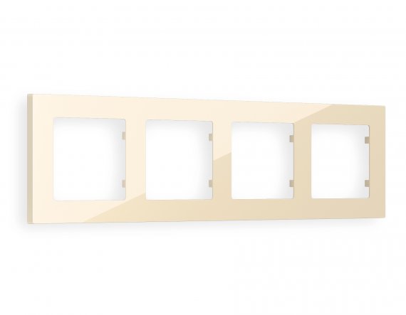 Фотография товара 'Ambrella AF220304 Рамка ALFA Techno (Бежевый глянец) 4-ая'