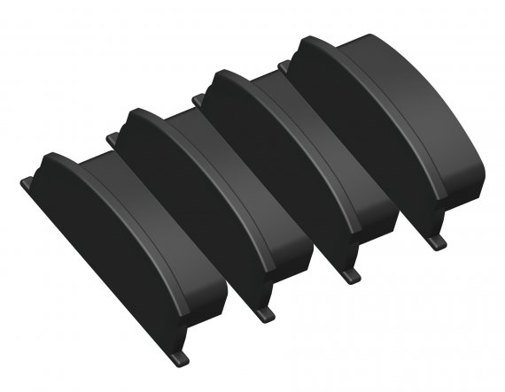 Фотография товара 'Ambrella GP8210 Заглушка BK черный 18*4 для накладного гибкого алюминиевого профиля'