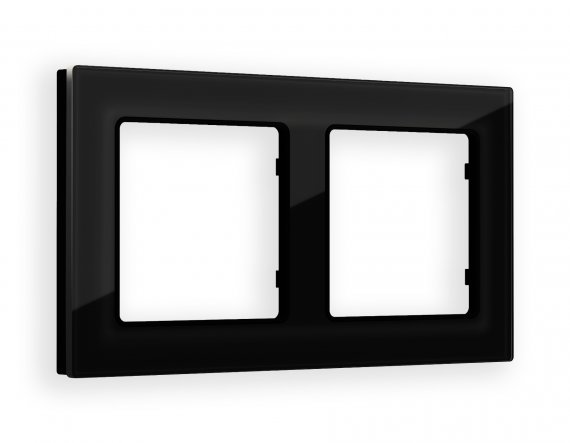 Фотография товара 'Ambrella AF380802 Рамка ALFA Platos (Черный Стекло закаленное натуральное) 2-ая'