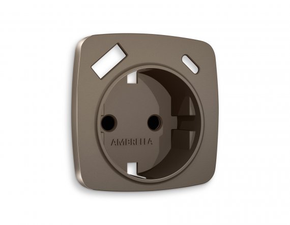 Фотография товара 'Ambrella OP6400 Лицевая панель OMEGA (Темная бронза матовый) для электрической розетки'