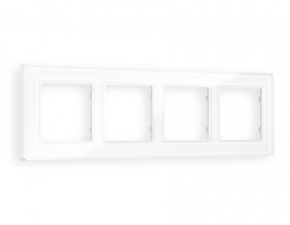 Фотография товара 'Ambrella AF580104 Рамка ALFA Arctic (Белый Стекло органическое) 4-ая'