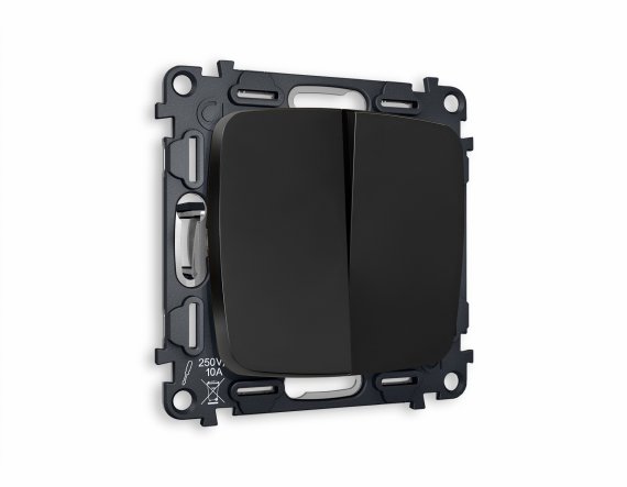 Фотография товара 'Ambrella MO803020 Комплект механизма 2-клавишного проходного выключателя OMEGA'