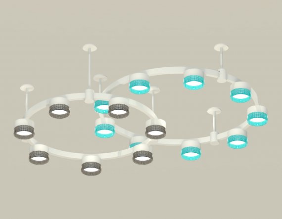 Фотография товара 'Ambrella XR92211200 Комплект подвесного светильника с композитным хрусталем GX53 (A9221, A9226, C9241, C9236, N8488, N8484)'