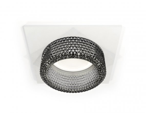 Фотография товара 'Ambrella XC6520041 Комплект встраиваемого светильника с композитным хрусталем SWH/BK'