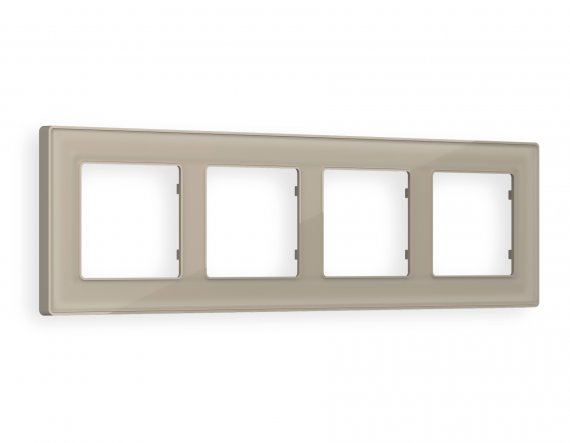 Фотография товара 'Ambrella AF580364 Рамка ALFA Arctic (Серо-бежевый Стекло органическое) 4-ая'