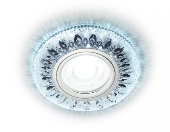 Фотография товара 'Ambrella Встраиваемый точечный светильник со светодиодной лентой хром/прозрачный'