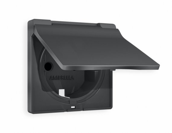 Фотография товара 'Ambrella AP9080 Лицевая панель ALFA (Графит Мягкое касание) для электрической розетки'