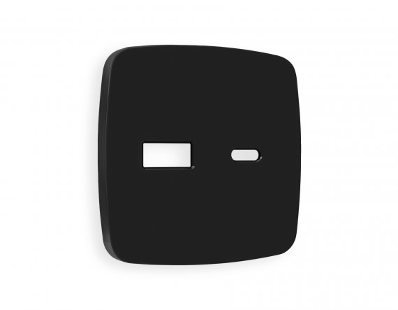 Фотография товара 'Ambrella OP8110 Лицевая панель OMEGA (Черный матовый) для розетки 2USB'