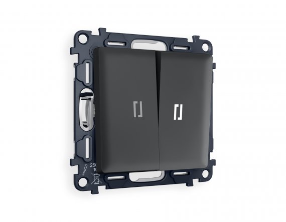 Фотография товара 'Ambrella MA904035 Комплект механизма 2-клавишного проходного выключателя с подсветкой 5600K'