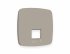 Фотография товара 'Ambrella OP3720 Лицевая панель OMEGA (Серо-бежевый матовый) для компьютерной/телефонной розетки'